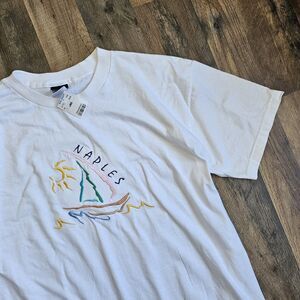 New Vintage Sz L Sherry's Best Tag Naples Embroidered T-Shirt 90s